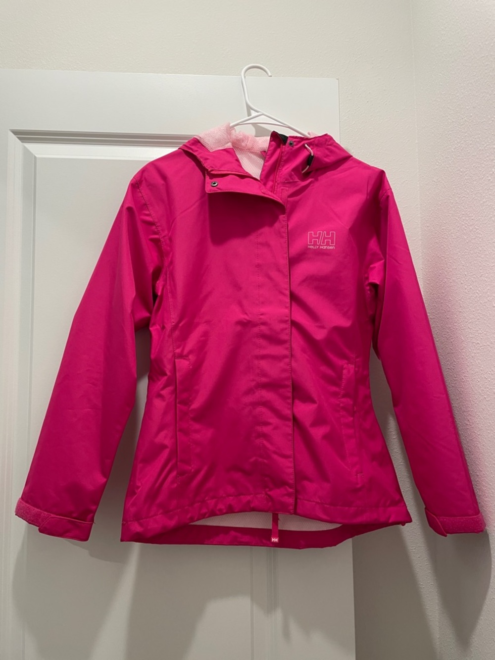 Helly Hansen Bright Pink Waterproof Hooded Rain Jacket